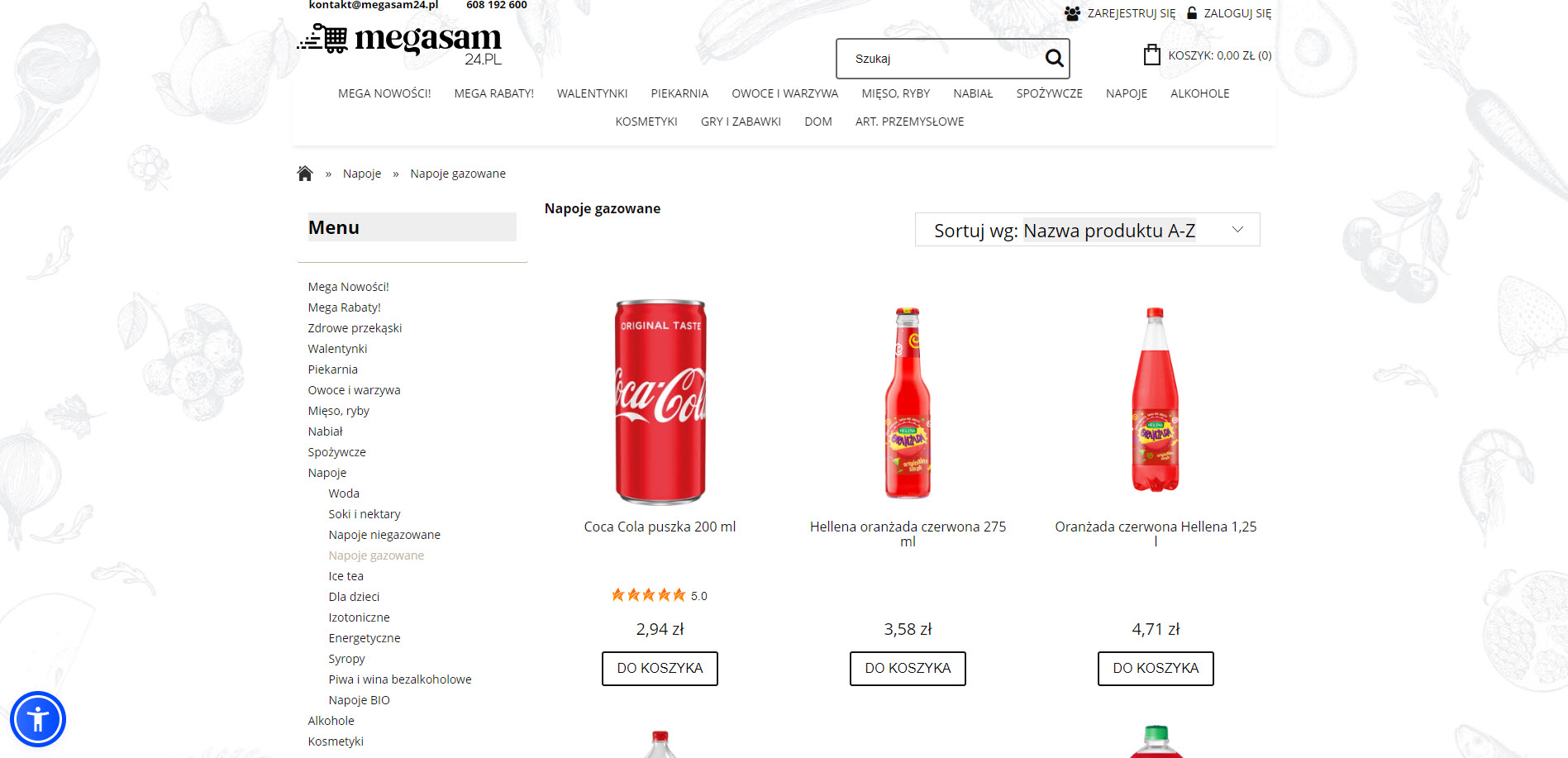 Napoje gazowane smakowe - cola, cytryna, pomarańcza i więcej