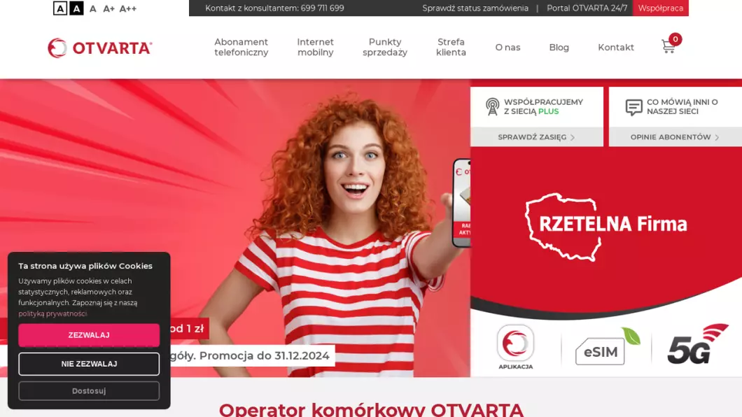 Zrzut ekranu strony